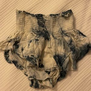 Planet Blue Beach Blue Tie Dye Shorts